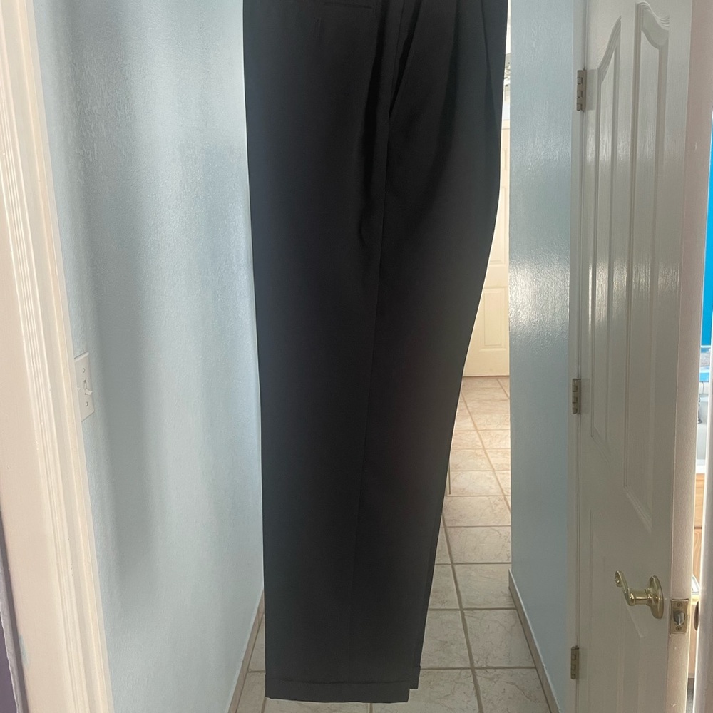 Two pairs of pants,black Claiborne & brown J Ferrar